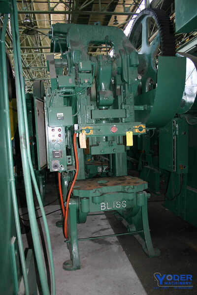75 Ton, Bliss #23, OBI press, 8" stroke, 15" Shut Height, air cluitch & brake, Bijur lube, #19334 - Image 6