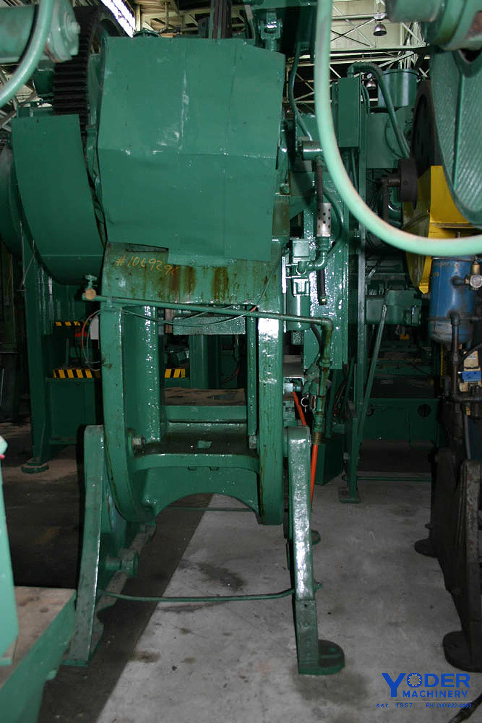 75 Ton, Bliss #23, OBI press, 8" stroke, 15" Shut Height, air cluitch & brake, Bijur lube, #19334 - Image 8