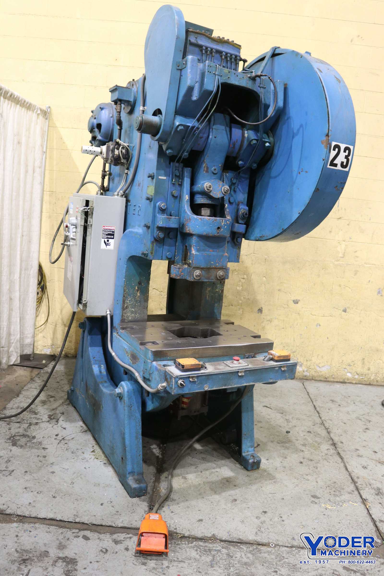 56 Ton, Minster #6, OBI press, 6" stroke, 10" Shut Height, 21" x32" bed, air clutch, 5 HP, #72834 - Image 1