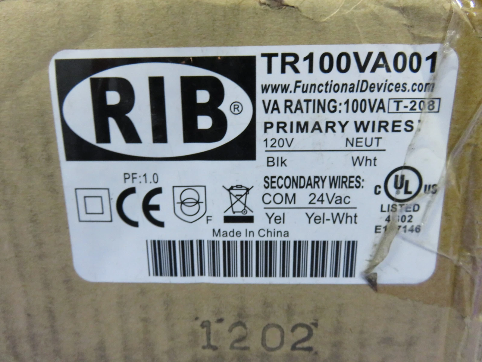 100 VA, RIB TR100VA001, rib, 120-24 Volts foot & single threaded, new - Image 3