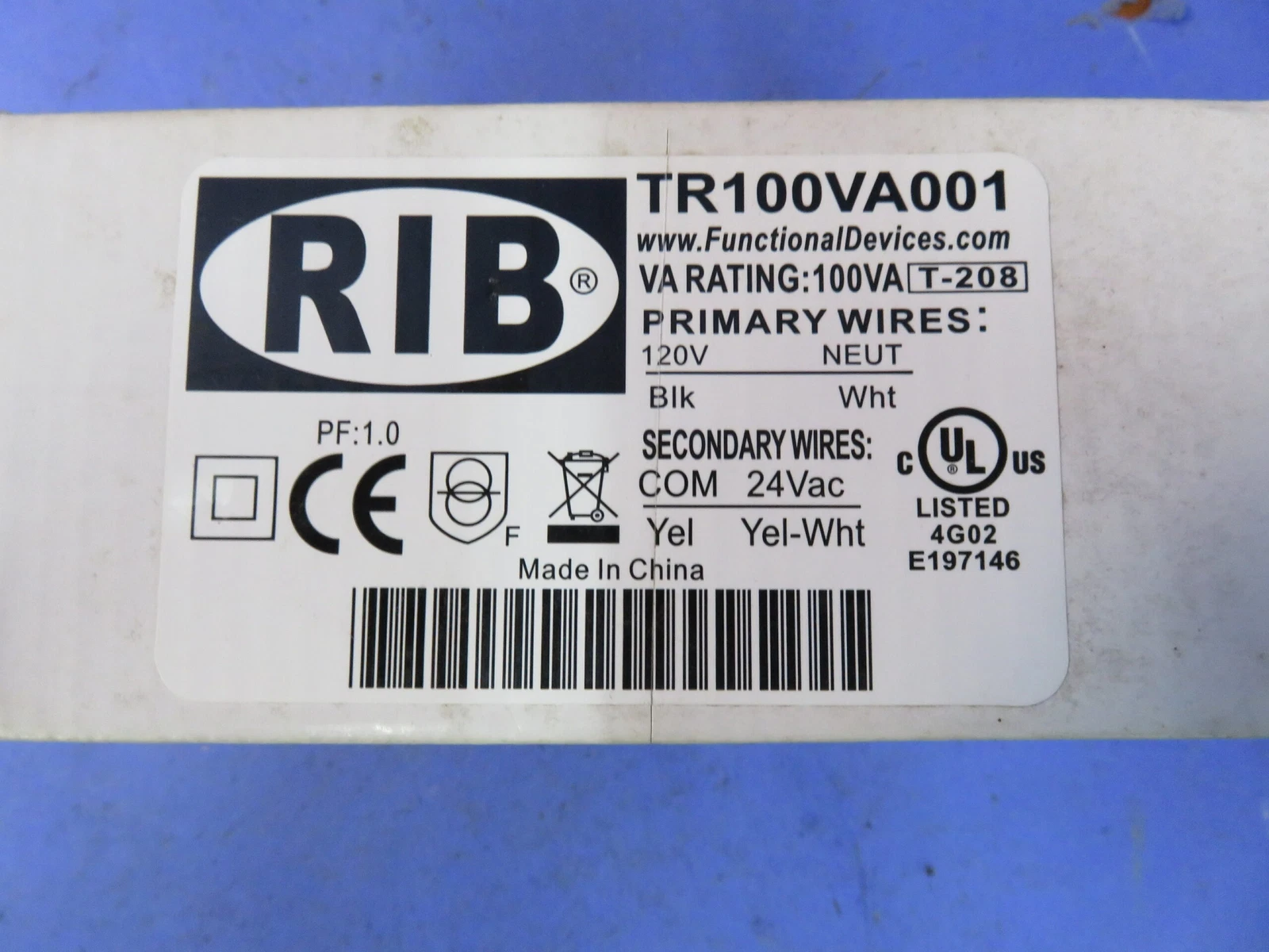 100 VA, RIB TR100VA001, rib, 120-24 Volts foot & single threaded, new - Image 4