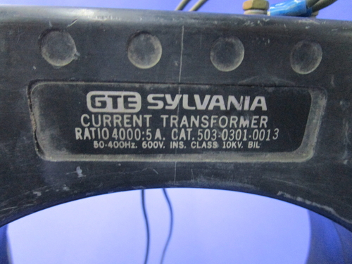 GTE Sylvania 503-0301-0013, current transformer, 4000:5A ratio, 600 Volts, 50-400 Hz class - Image 2