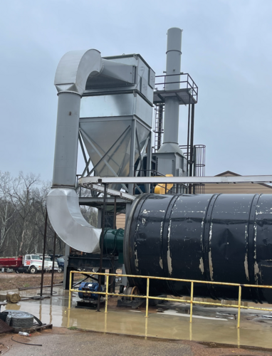 15' x 32' Heil, drum dryer with Webb burner, dust collection, controls, wood hog - Image 1