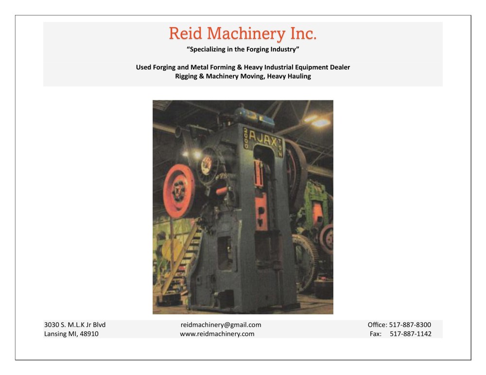 2000 Ton, Ajax, mechanical forging press, 12" stroke, 150 HP - Image 1