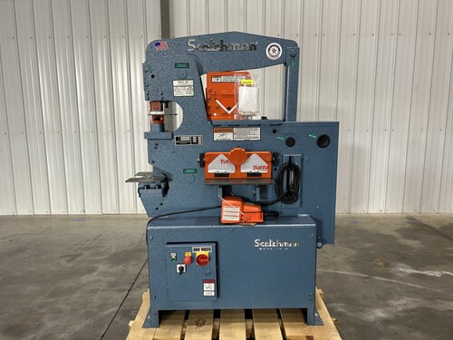 4" x 4" x 3/8" Scotchman #50514-EC, ironworker with LED lighting, 50 ton, 3 HP, #15650N - Image 1