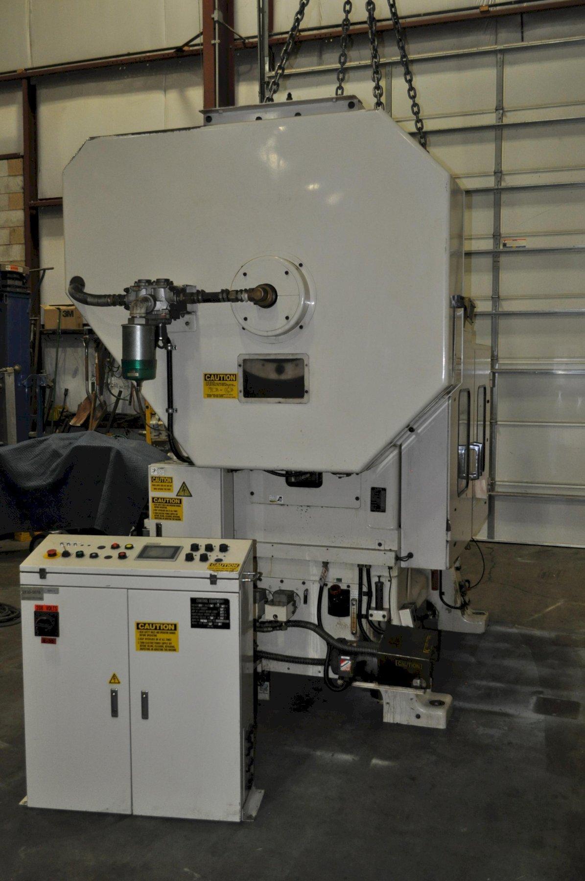 90 Ton, Lem #4508C, high speed straight side double crank, 3.1" stroke, 9.8" Shut Height, 45-150 SPM, 11" - Image 4