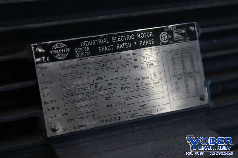 18 Ton, Tishken #CO-6-2, high speed cut-off press, 2 stroke, 8 bten post, 3 HP, #75075 - Image 10