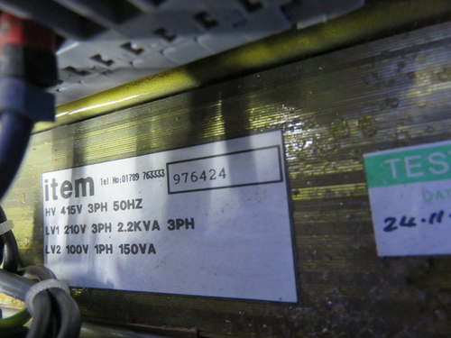 2.2 KVA 415 Primary, 210/100 Secondary, Transformer, 01789 76333 976424, 1/3 phase, 1 yr warranty - Image 7