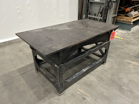5.8' L x 3' D x 3/4" thick top, Welding table - Image 4
