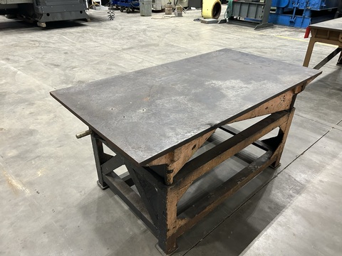 5.8' L x 3' D x 3/4" thick top, Welding table - Image 6