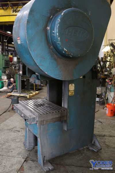 70 Ton, Heim #7GA Flywheel, gap frame single crank press, 3" stroke, air clutch, 1986, #73274 - Image 3