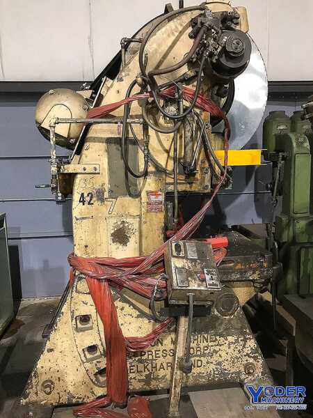 80 Ton, Johnson #7F, OBI press, 4" stroke, 15-1/2" Shut Height, air clutch & brake, 7.5 HP, #70273 - Image 2