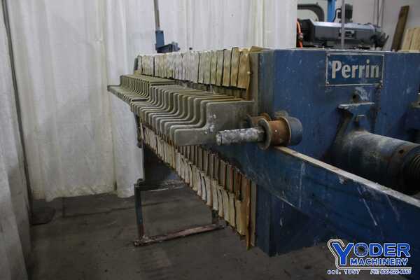 25" x 25" Perrin #POB14162-CR, 32 plate filter press, 2-1/8" plate thickness, #76396 - Image 5