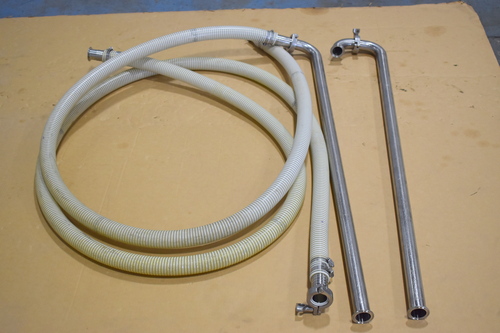 Nomad #NO4-5020-03P, pneumatic diaphragm pump, Stainless Steel, inlet/outlet hoses - Image 7
