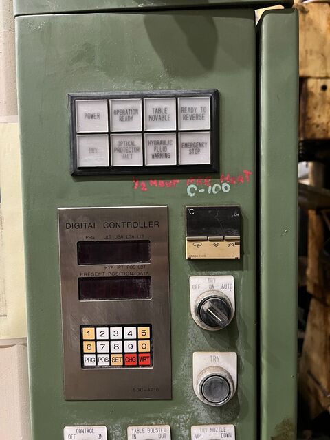 100 Ton, Sanki #SPD1310-100TD, hydraulic spotting press, 38.4" stroke, 41.2" DL, 10 HP, 51" x39" bed, 1993 - Image 3