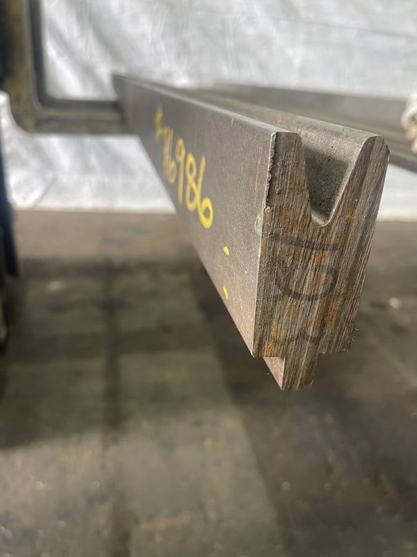 102-3/4" L, Pacific, acute female press brake die, 1-3/4" die width, 3-1/8" die height, 1/2" tang, #76986 - Image 1