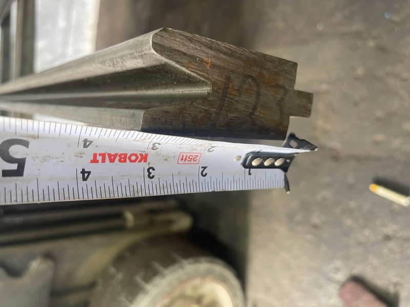 102-3/4" L, Pacific, acute female press brake die, 1-3/4" die width, 3-1/8" die height, 1/2" tang, #76986 - Image 4