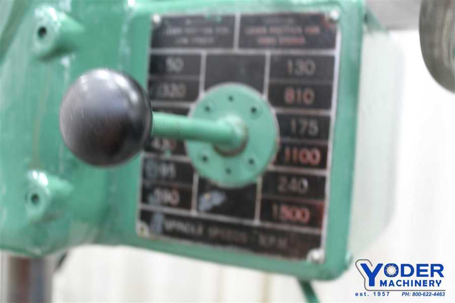 4' -9" American #Hole-Wizard, radial arm drill, power elevation, 30" x53" base, 5 HP, #62917 - Image 3