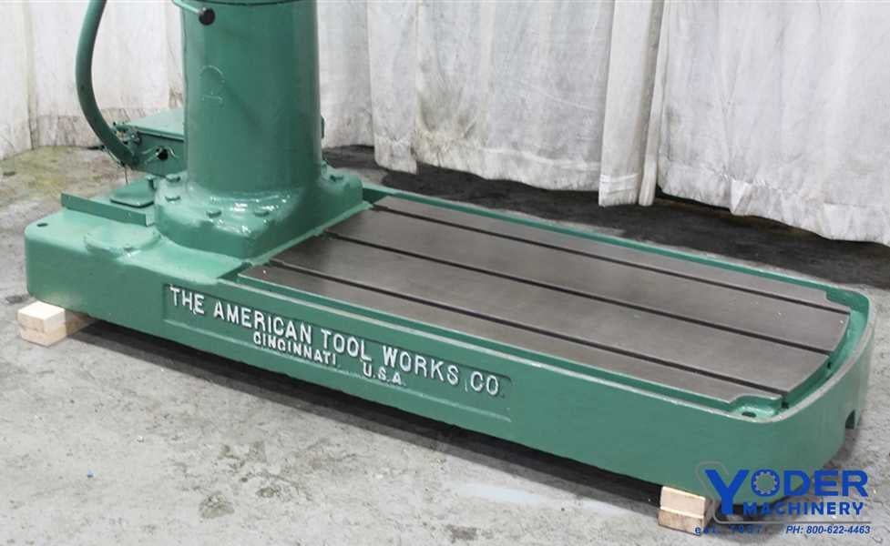 4' -9" American #Hole-Wizard, radial arm drill, power elevation, 30" x53" base, 5 HP, #62917 - Image 5