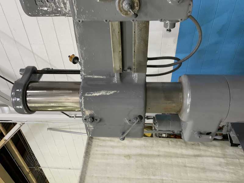 4' -11" American, radial arm drill, 35" x57" base, power elevation & clamping, 5 HP, #71937 - Image 3