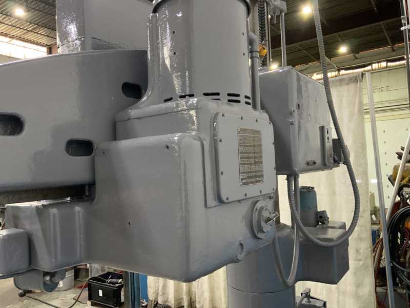 4' -11" American, radial arm drill, 35" x57" base, power elevation & clamping, 5 HP, #71937 - Image 7