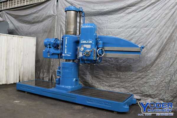 6' -17" Carlton #4A, radial drill, 48" x76" base, power elevation & clamping, 15 HP, #71032 - Image 1