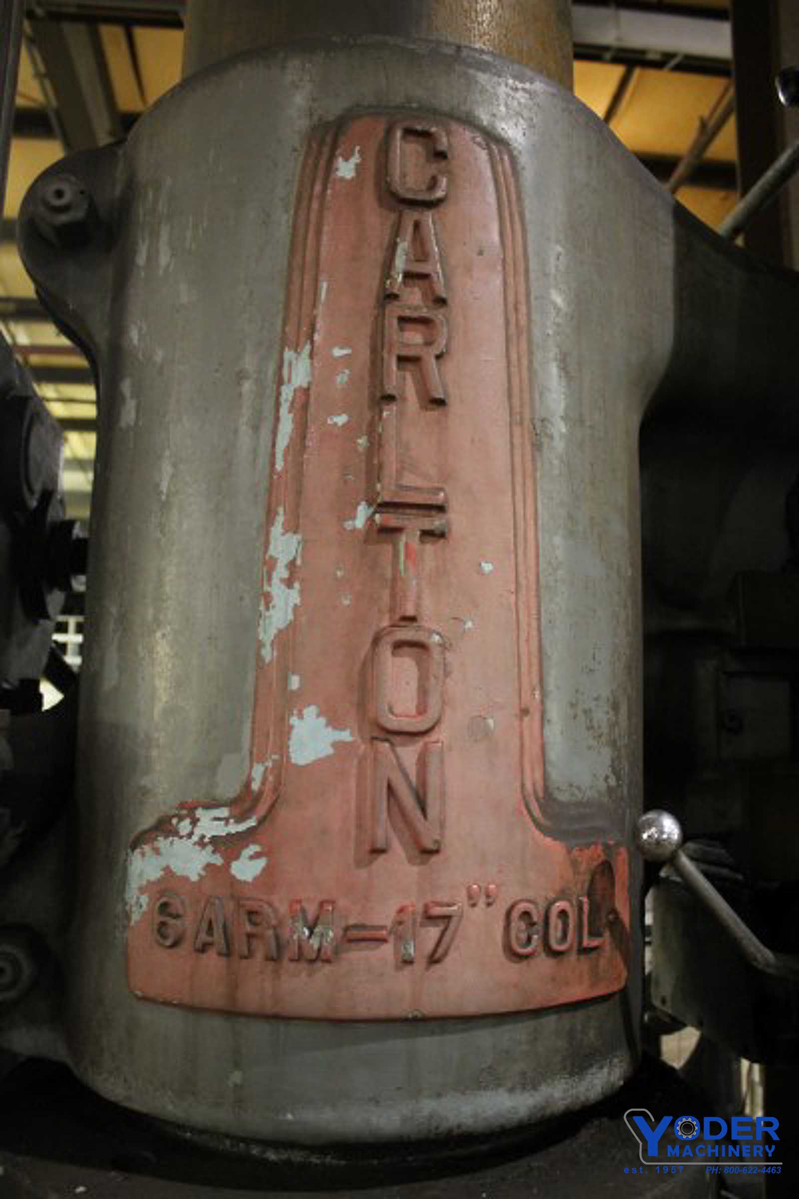 6' -17" Carlton #3AS, track style radial drill, power elevation & clamping, 20 HP, #63528 - Image 5