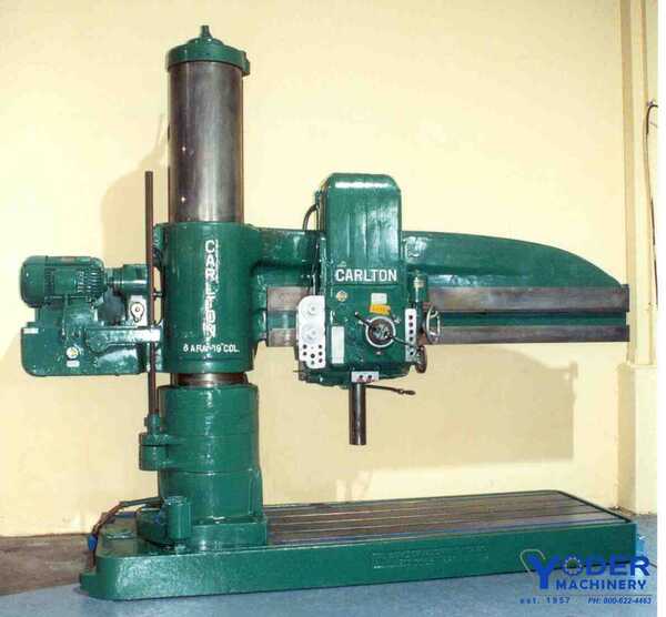 8' -19" Carlton, radial drill, power elevation & clamp, 40 HP, #6MT, #5629 - Image 1