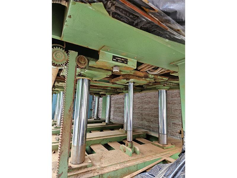 Hofer #HOP-160-K, hydraulic door/veneer heav, 63" deep x 98" long platen, (8) 3-1/4" cylinders, 32" - Image 7
