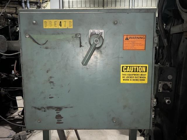 60 Ton, Federal #5, single crank flywheel OBI press, 4" stroke, 12.25" Shut Height, 2.5"adj., 10" throat, 90 - Image 9