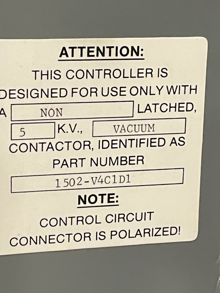 400 Amp. Allen-Bradley Bradley 800A BUS, Centerline-HVC, 5000 Volts starters 1502-V4C1D1 269 relay - Image 2