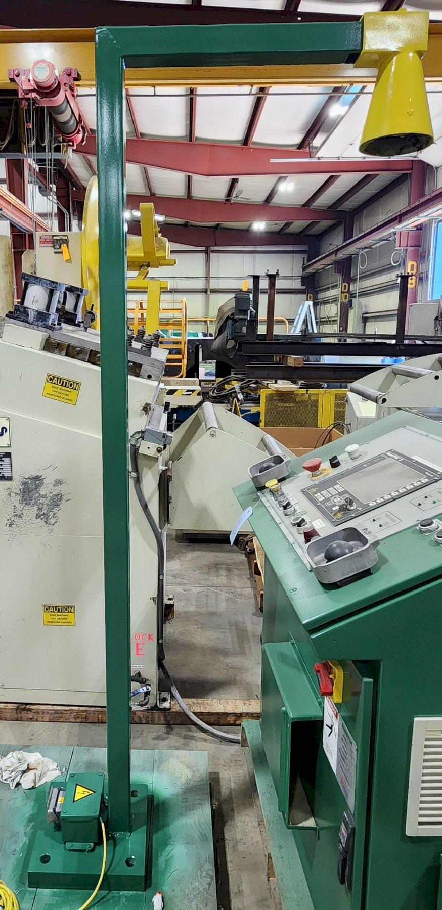 5000 lb. Minster, coil servo feed line, 26" width x .090" stock, 72" OD, 20" ID, double end reel - Image 9