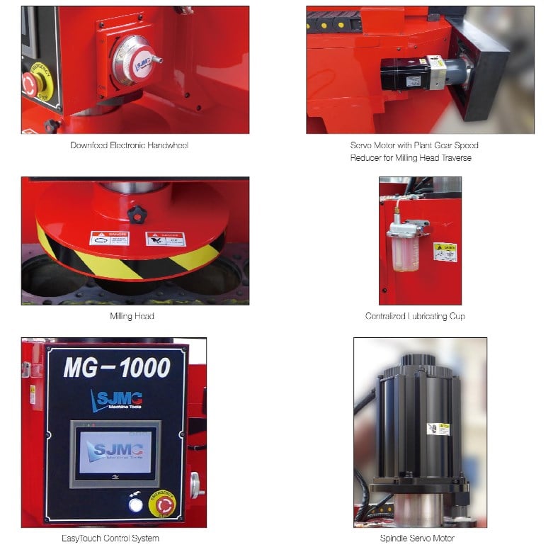 SJMC #MG1000, block grinding & milling machine, automatic downfeed CNC touch screen - Image 7