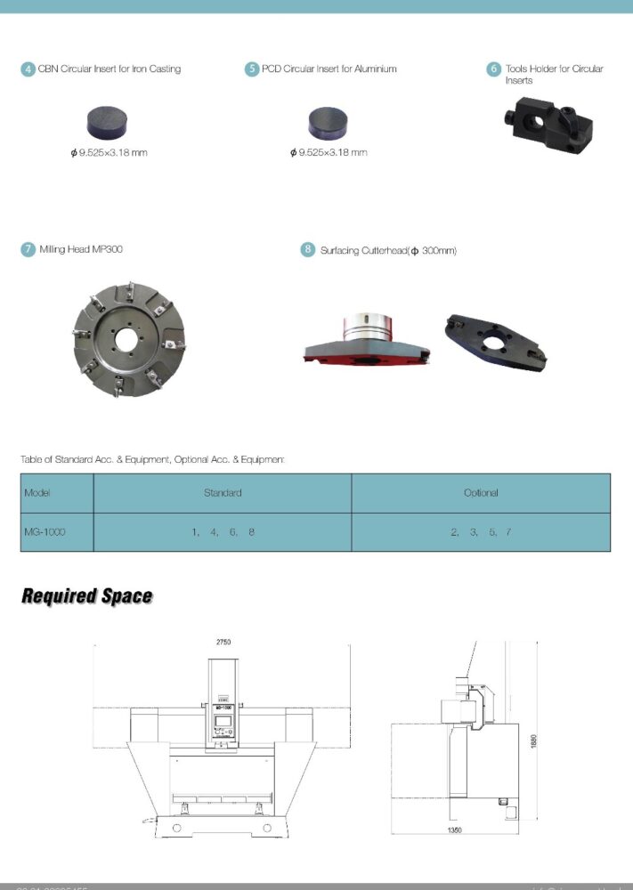 SJMC #MG1000, block grinding & milling machine, automatic downfeed CNC touch screen - Image 9
