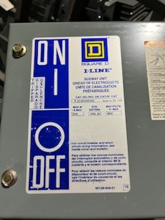 200 Amps, Square D, 4w bus plug breaker style - Image 1