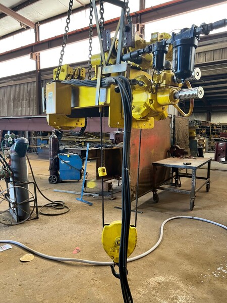5 Ton, Yale #CEW5X89RT22S2, AIR Hoist with underhung motor driven trolley, 22 FPM hoist - Image 2