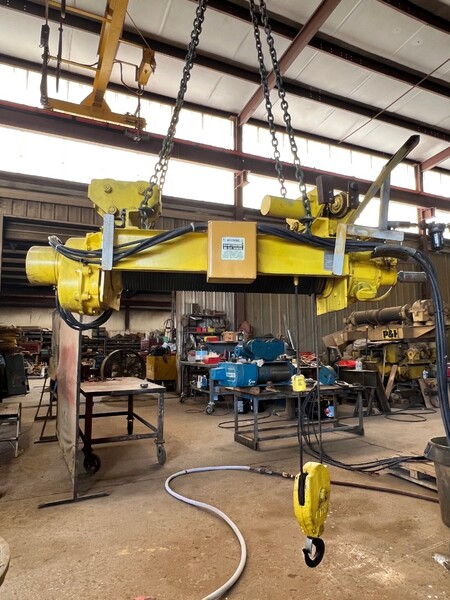 5 Ton, Yale #CEW5X89RT22S2, AIR Hoist with underhung motor driven trolley, 22 FPM hoist - Image 3