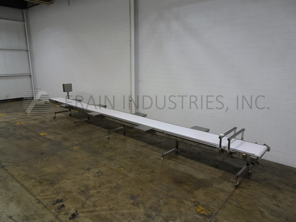 30" wide x 39.6' long, Unifiller, Stainless Steel frame belt conveyor, 40"-45" infeed/discharge range - Image 5