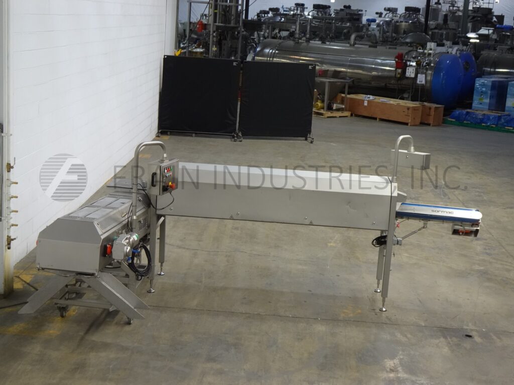 Sormac #WOS-1A/UP-8000, peeler, topper & segmentor, 75-85 pieces/minute, swing arm controller, mounted on - Image 3