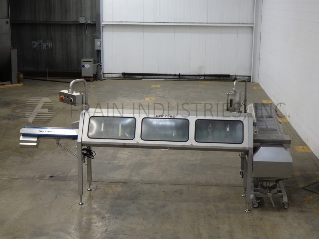 Sormac #WOS-1A/UP-8000, peeler, topper & segmentor, 75-85 pieces/minute, swing arm controller, mounted on - Image 4