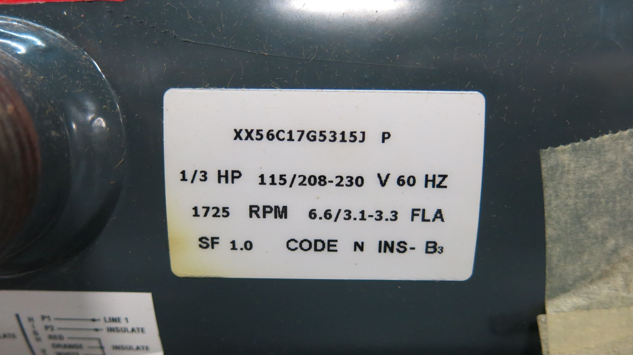 .3 HP 1725 RPM Marathon S87-939 56C17G5315J-P, Frame 56, explosion proof motor, 115/230 Volts, new - Image 4
