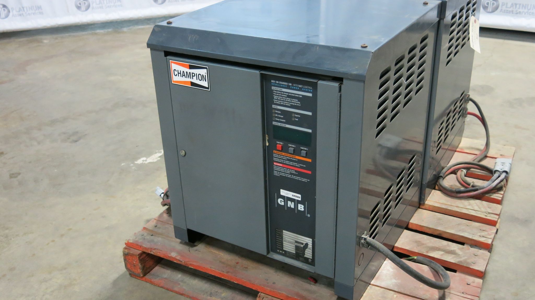 GNB SCR 100 #CHP100-12-600S12, automatic battery charger, 12 cell, serial #01K0025S - Image 3