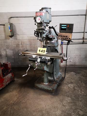 First #LC-1.5VS, 9" x49" table, 3 HP, variable speed head, R-8 spindle, 2-Axis Heidenhain digital read out - Image 1
