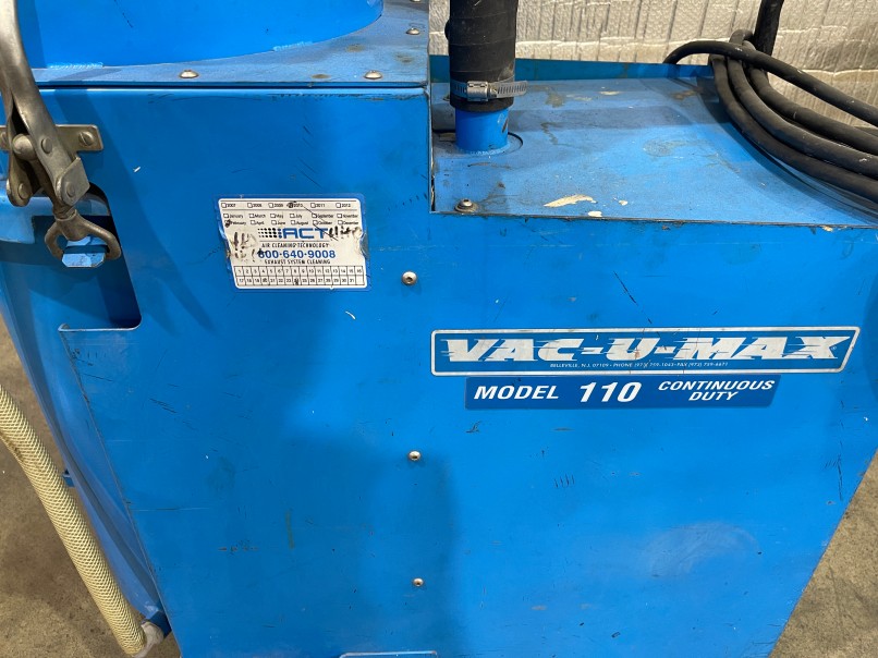 Vac-U-Max #110, Explosion Proof Shop Vacuum, Maximum Suction Power 7" Hg. (240mbar), 1994 - Image 9