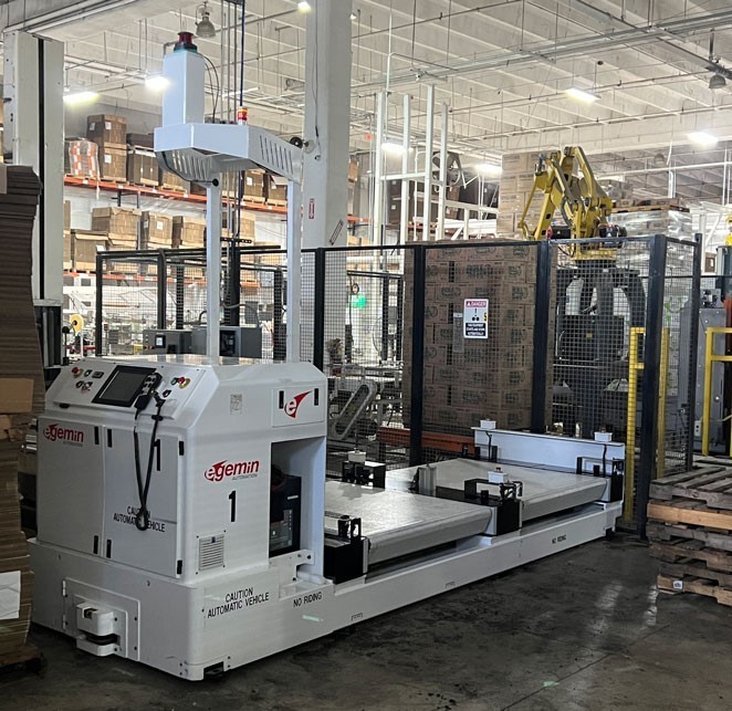 Automation Unit Load Deck Guided Vehicle, Egemin #LTV0515L, 300 FPM (2 available) - Image 1