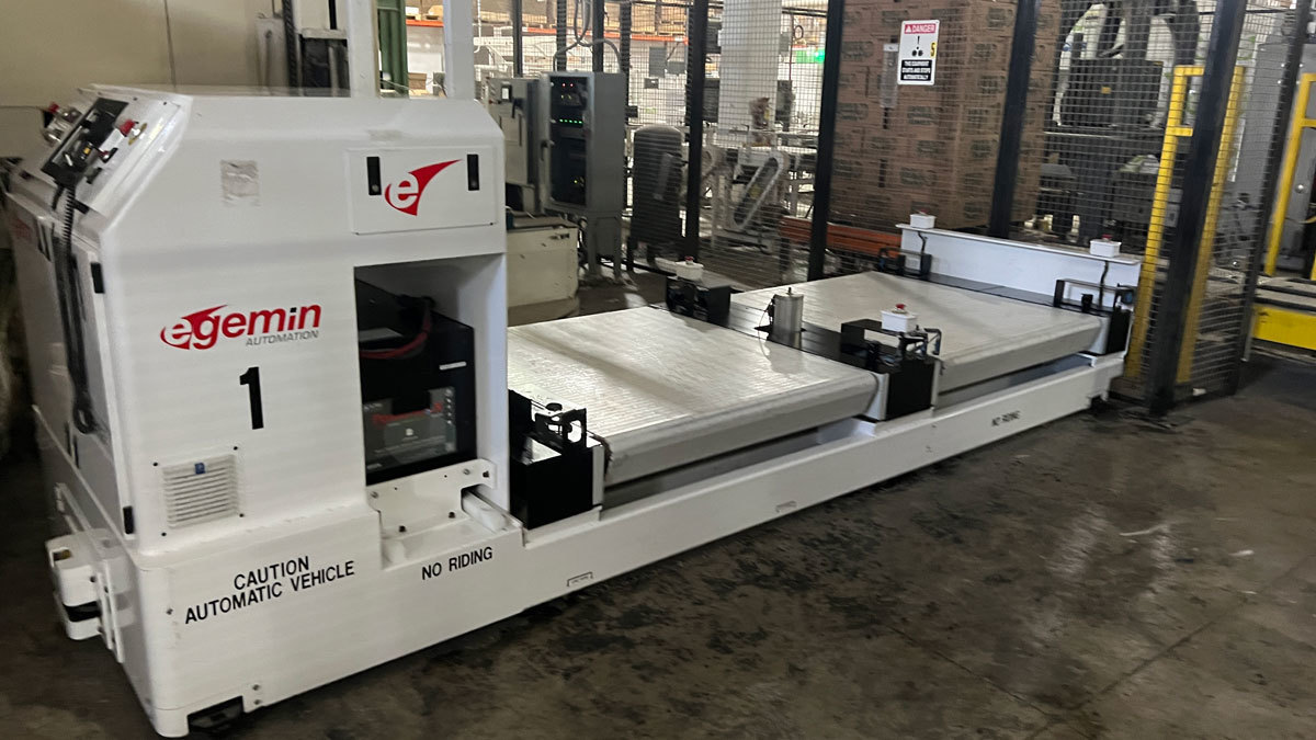 Automation Unit Load Deck Guided Vehicle, Egemin #LTV0515L, 300 FPM (2 available) - Image 4