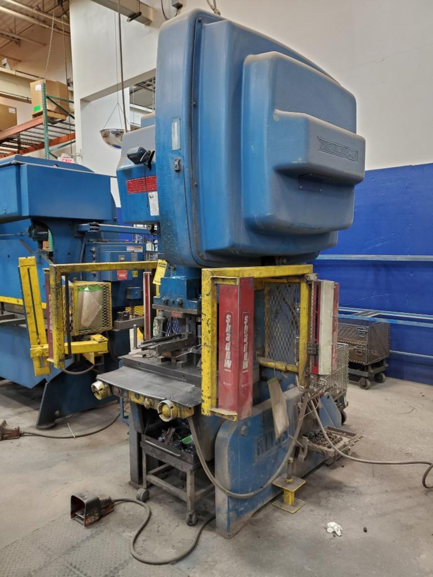 45 Ton, Bliss #C-45, OBI flywheel press, 4" stroke, 11.25" Shut Height, 3" adj., 29.5" x18" bed, light - Image 2