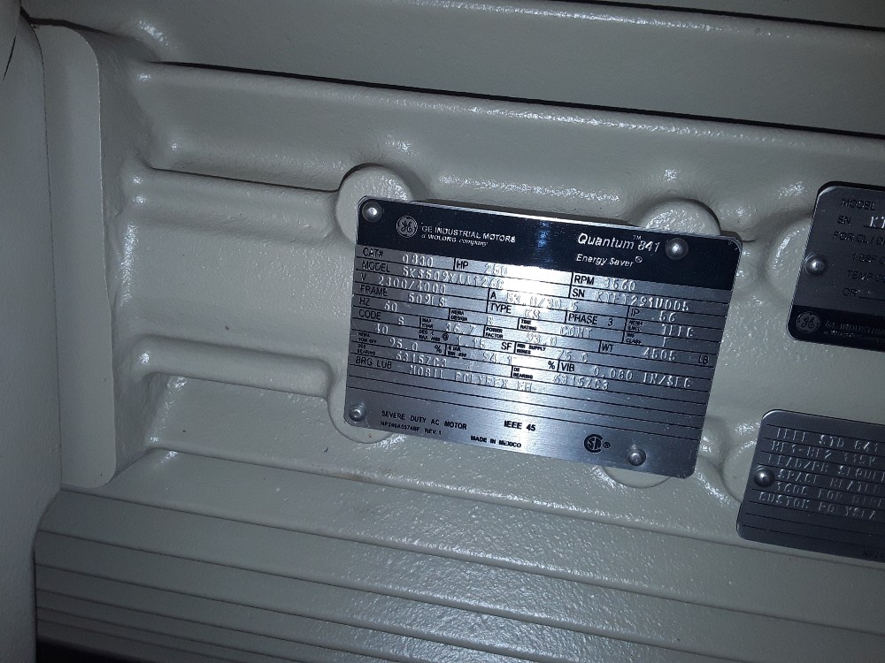 250 HP 3600 RPM General Electric, Frame 508/9LS, TEFC, Ball, IEEE 841, 2300/4160 Volts, new, Q830 (2 - Image 3