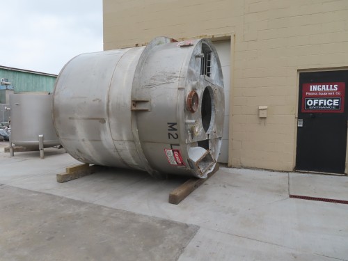 3000 gallon Stainless Steel mix tank with 12" dish bottom, 96" dia x 96" straight wall - Image 2