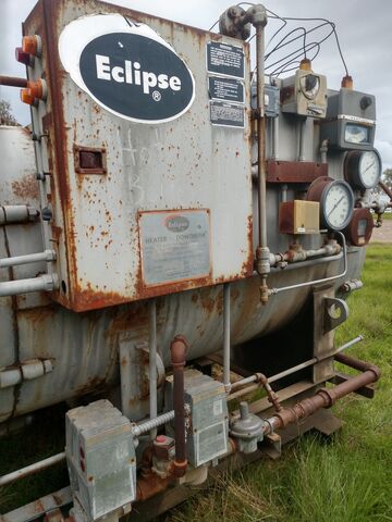 750000 BTU Eclipse Dpwtherm boiler, hot oil, gas/#2 oil, 80 sq.ft., 150 psi, 1974, #S733018 - Image 2
